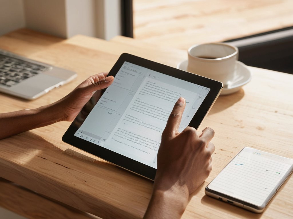 Digital Journaling: instant synced notes on tablet