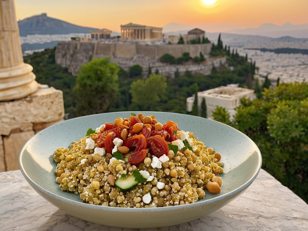Mediterranean Quinoa Power Bowl with feta
