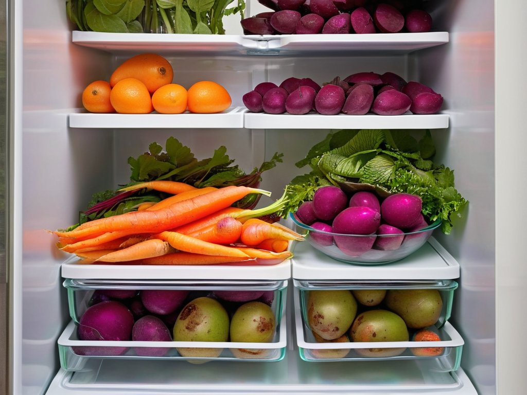 Colorful Canvas: Fresh Fruits & Vegetables display