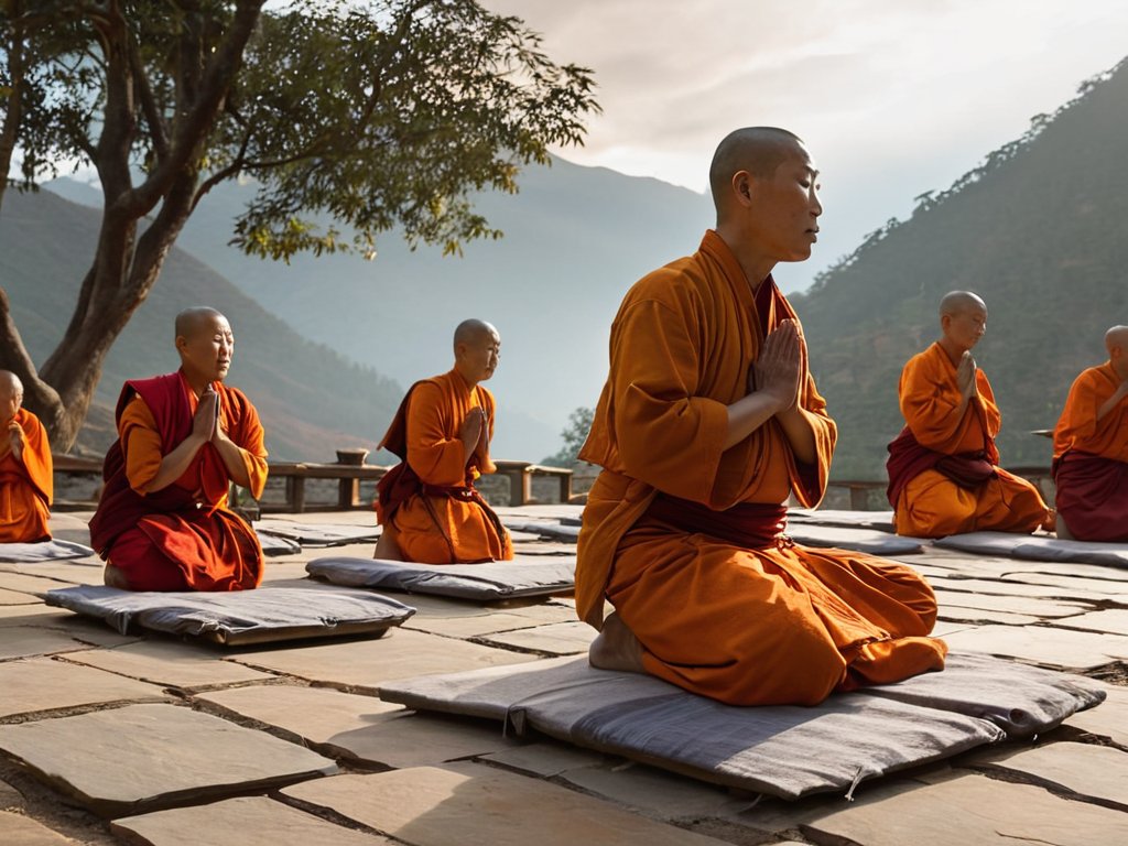 From Neuroscience to Ritual Healing Through Holistic Practices, chanting monks
