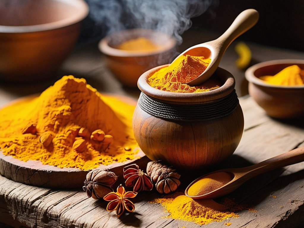 Golden Turmeric Glow on Kerala market stall