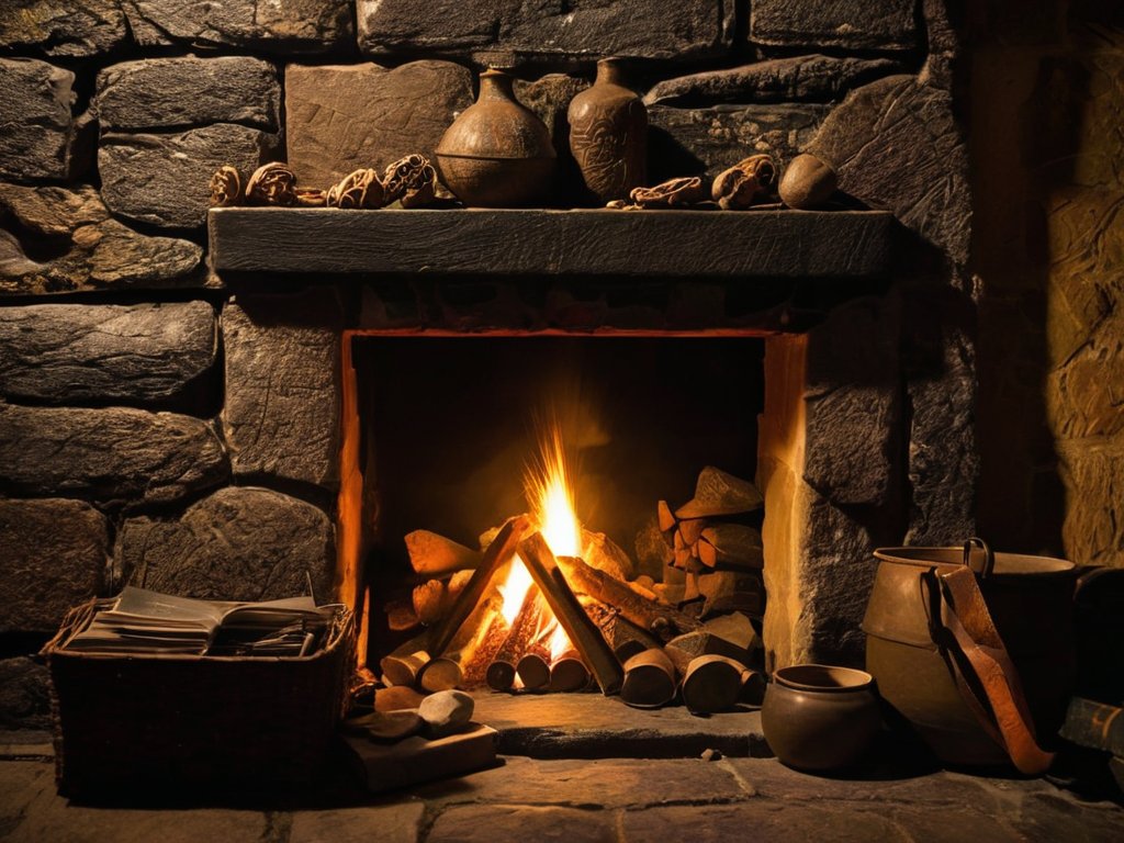 Storytelling Circle Around the Fire, Highland night