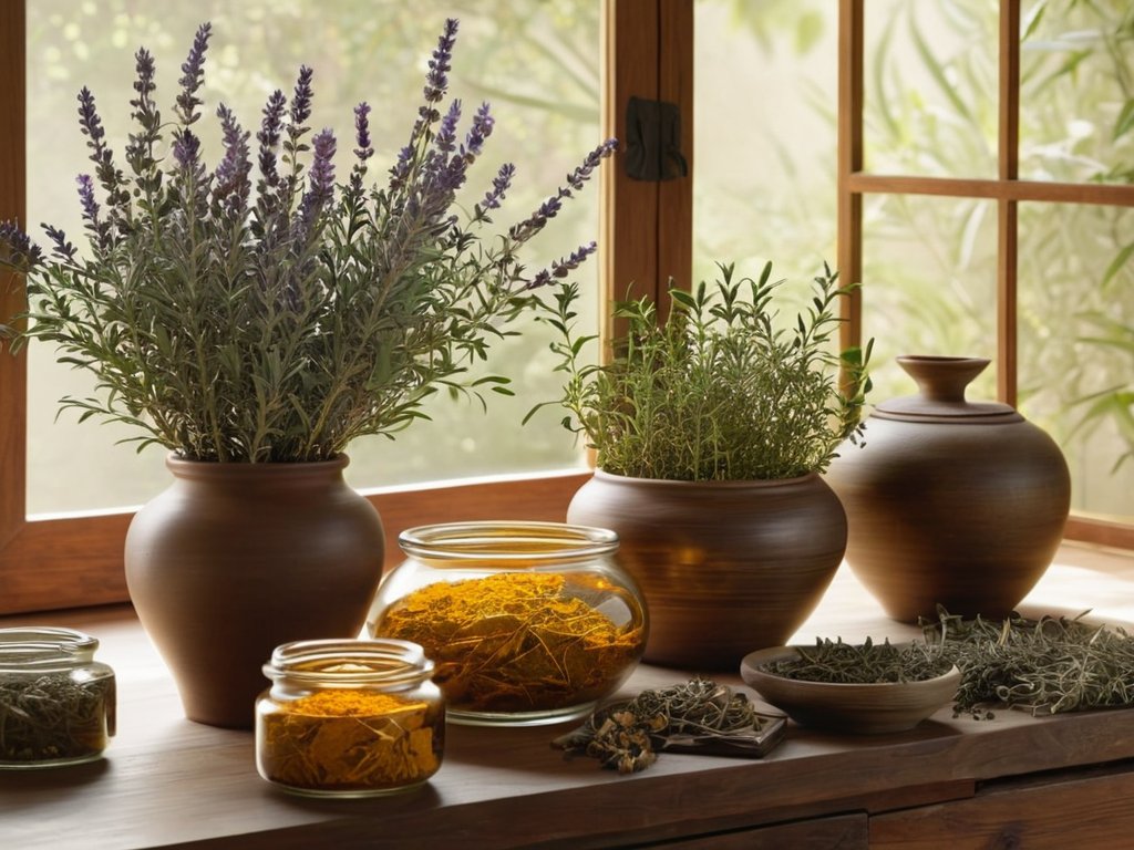 Nature's Pharmacy Across Borders: vibrant herbal market