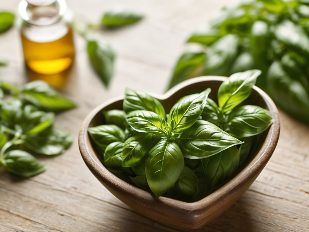 basil healing properties displayed with fresh leaves