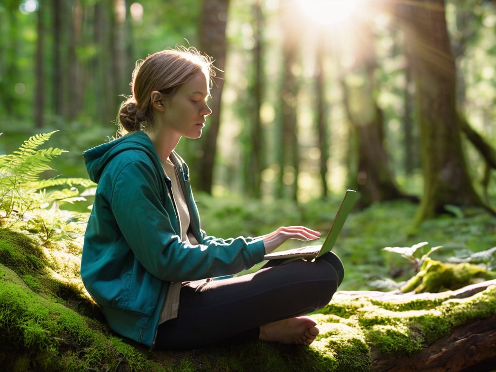 Graphic of digital detox benefits, mental health