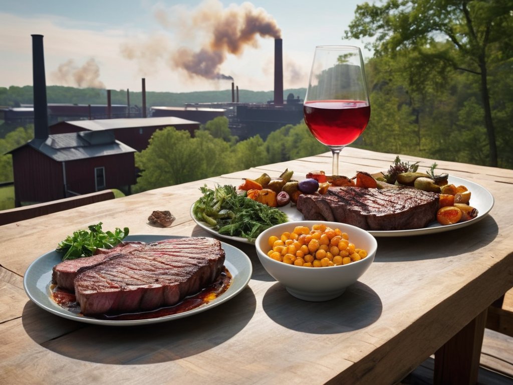 Infographic showing environmental impact of meat consumption
