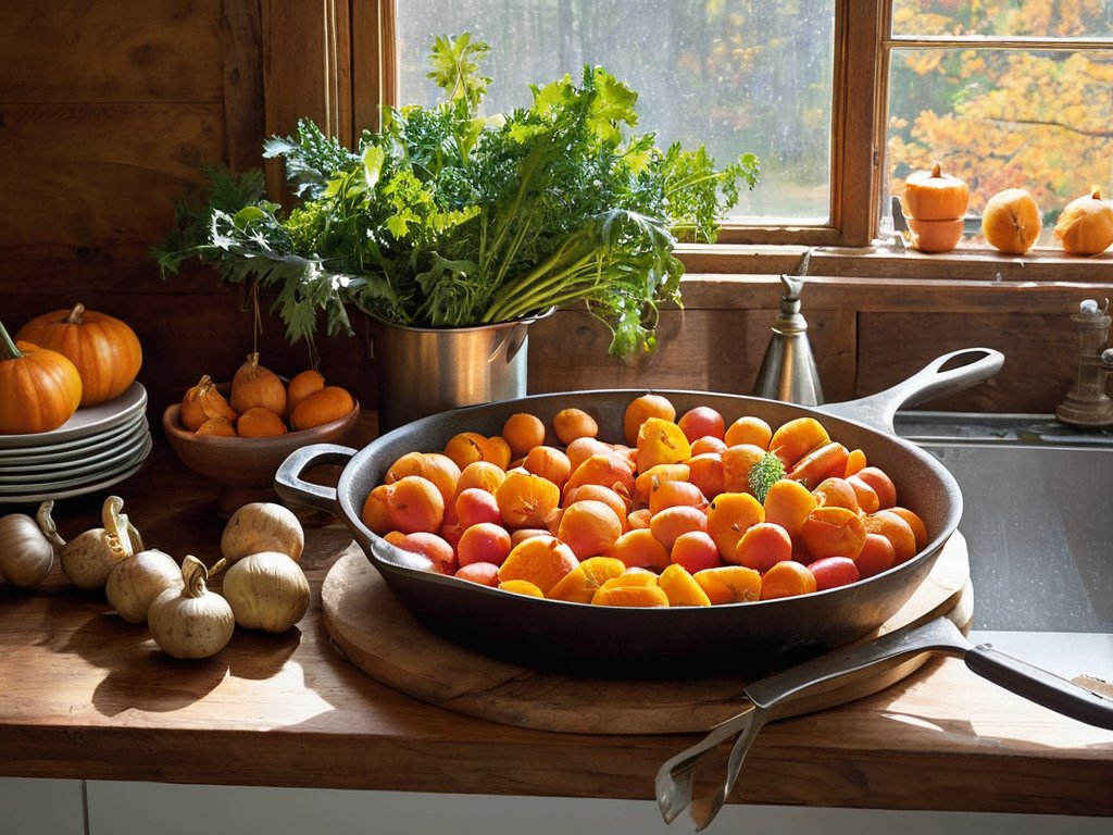 Healthy dish featuring fall vegetables