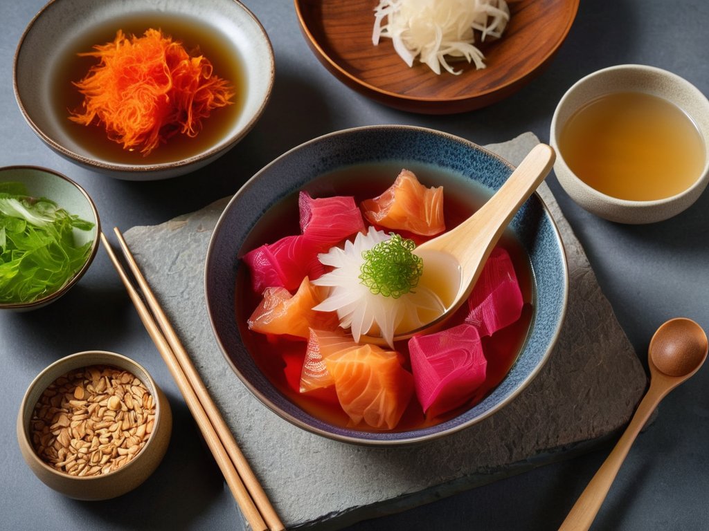 Assorted fermented foods in Asian cuisine