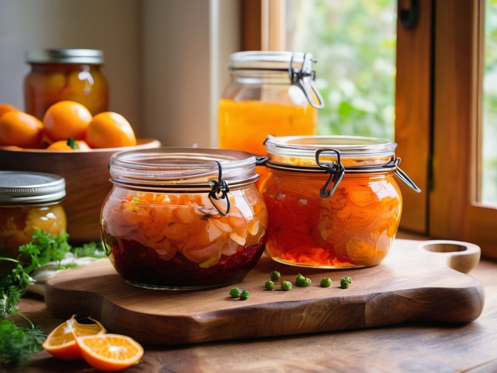 Assorted fermented foods showcase health benefits