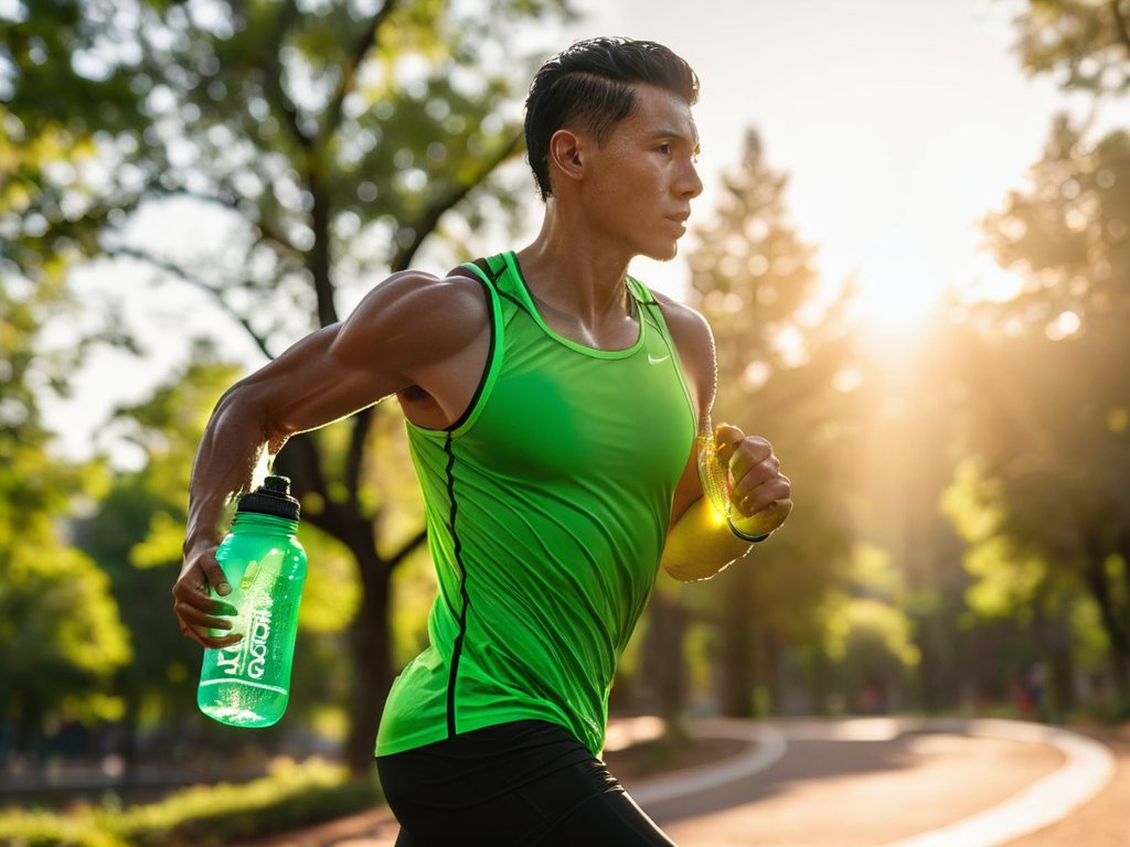 Hydration and fitness: athlete drinking water
