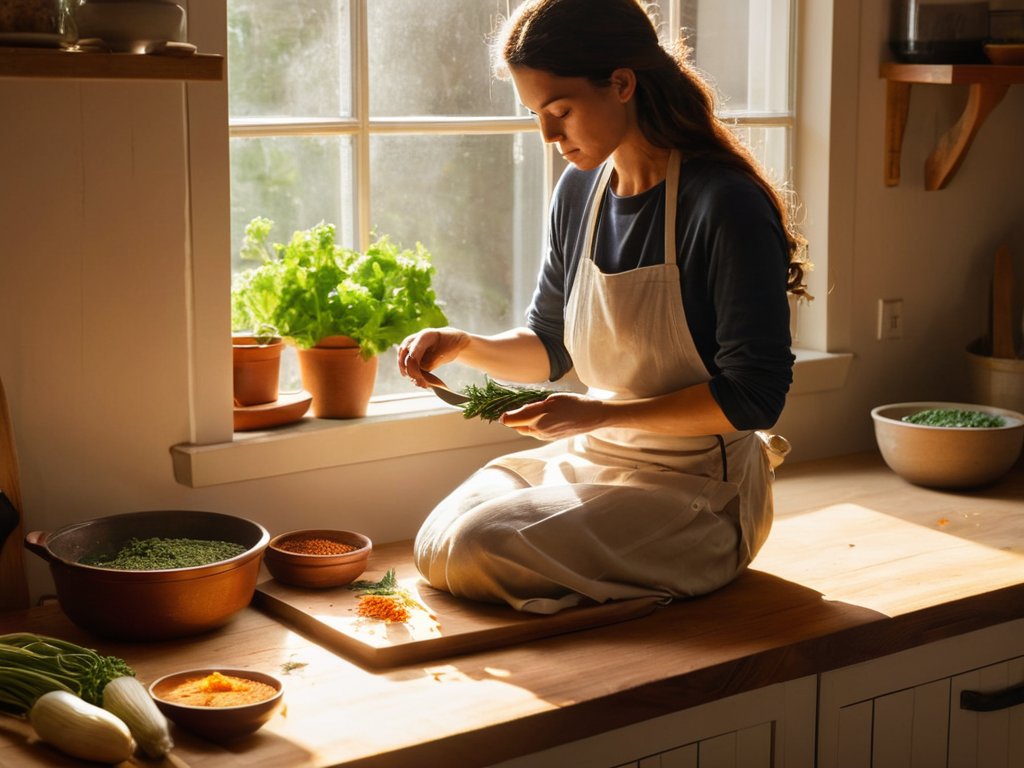 Meditation and cooking in harmony