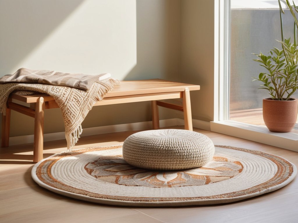 Cozy meditation space: mindfulness corner at home