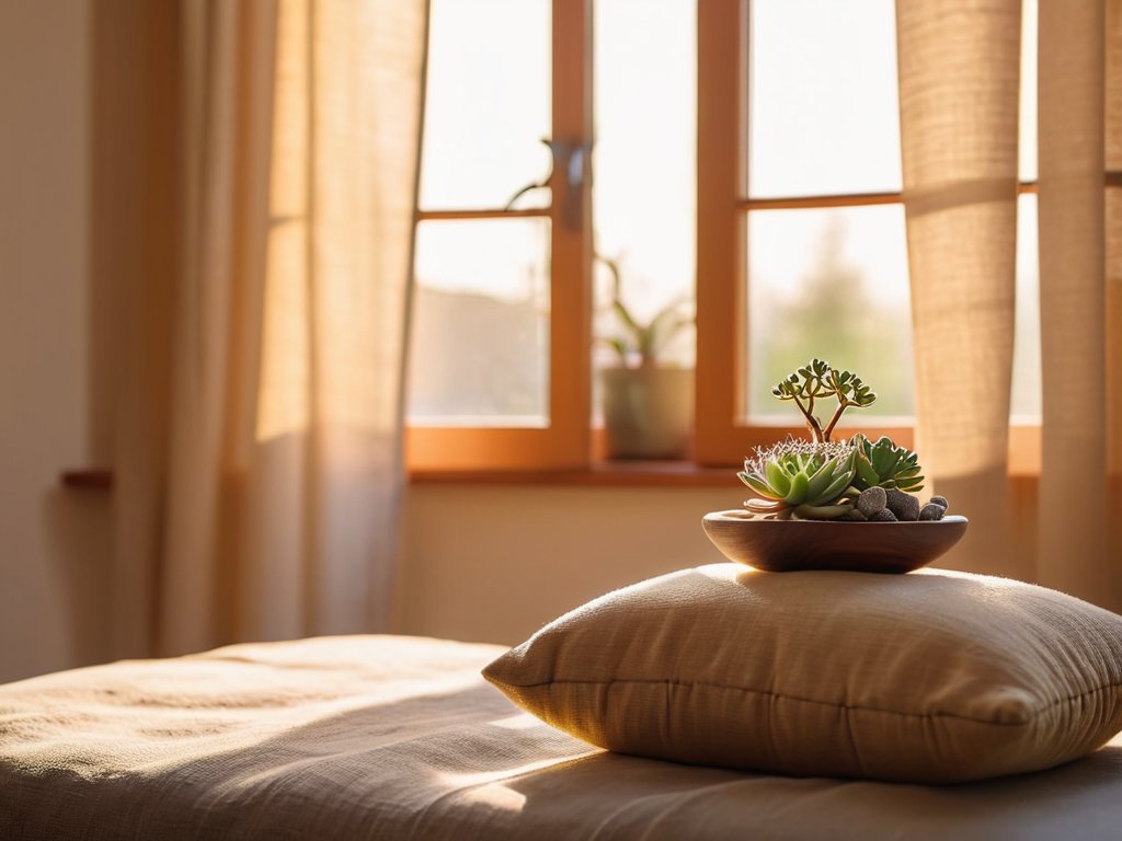 Calm workspace illustrating mindfulness daily routine