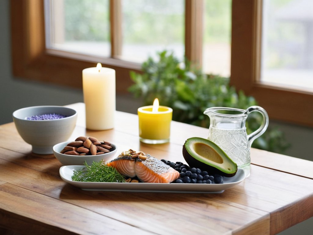 Plate of foods: nutrition for stress reduction