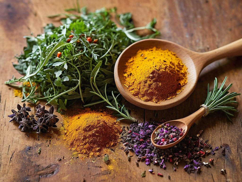 Colorful spices highlighting nutritional benefits of spices