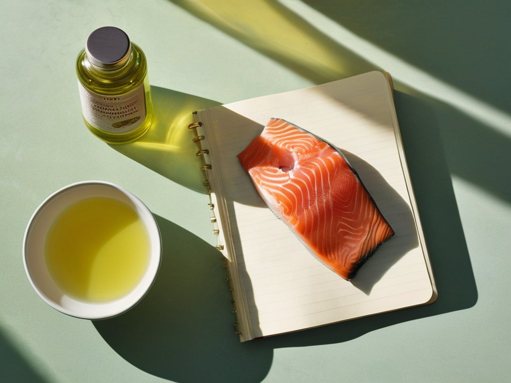 Omega-3 and mental health infographic illustration