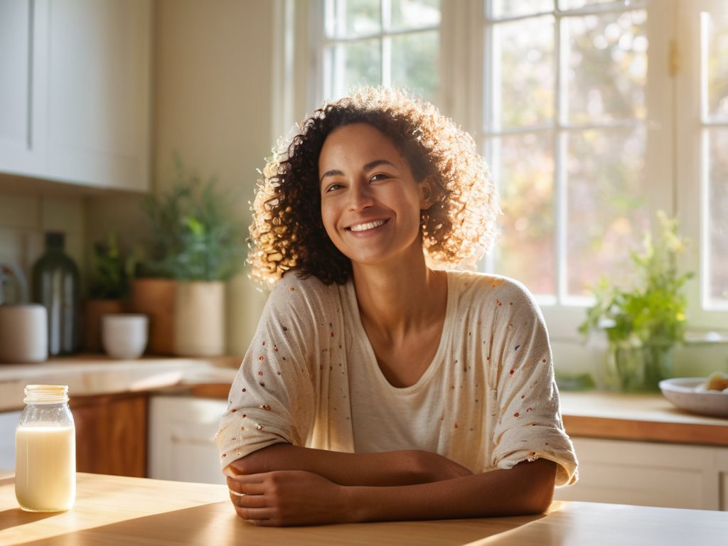 Illustration of probiotics and mood connection