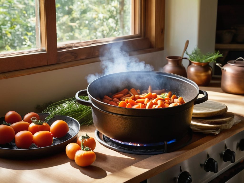 Infographic illustrating science of slow cooking