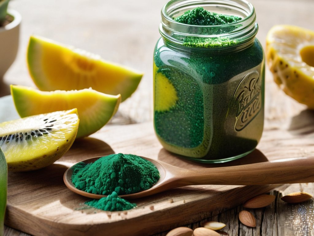 Spirulina nutritional benefits superfood powder on table