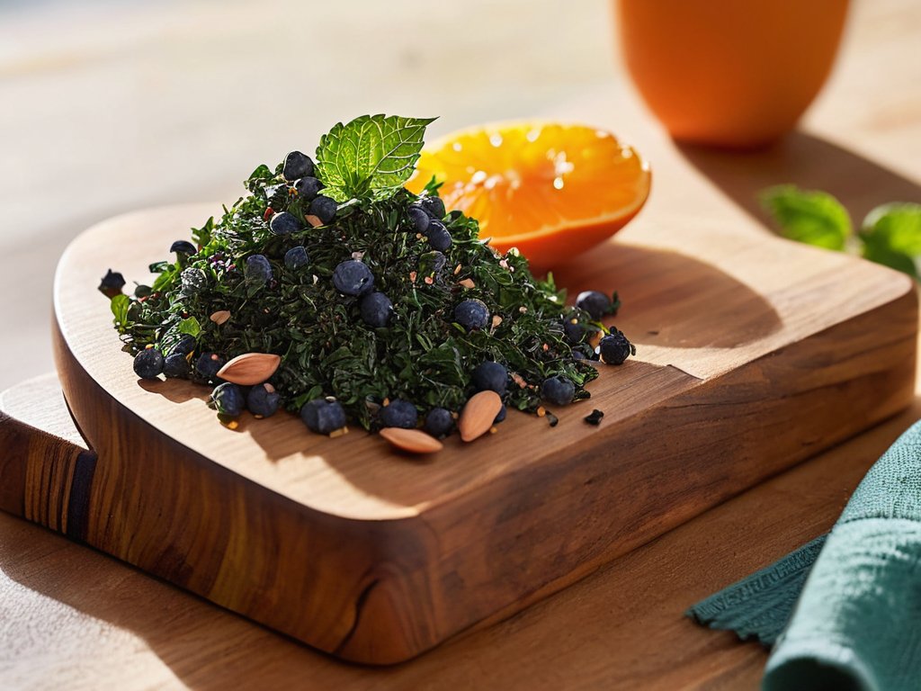 Plate of superfoods for health variety