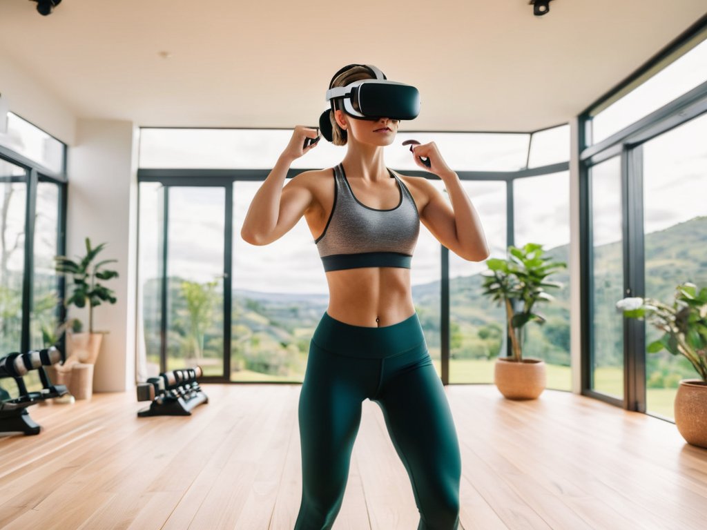 Virtual reality fitness equipment