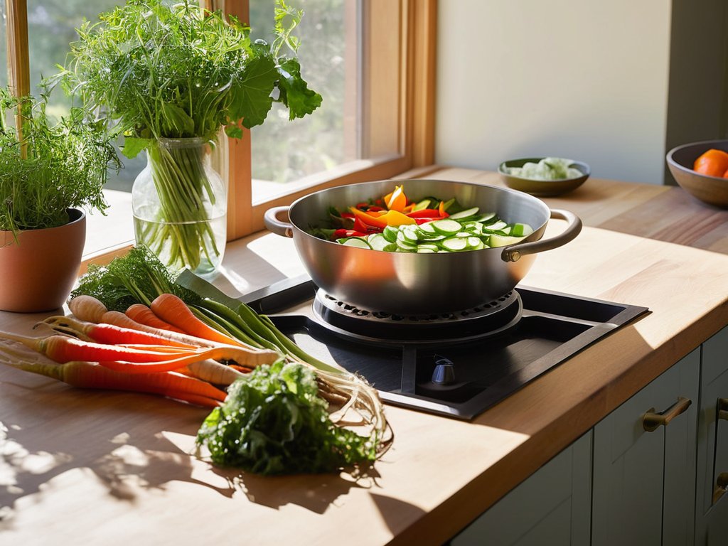 Illustration of wellness and cooking connection