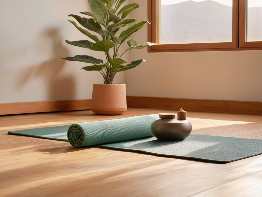 yoga for beginners practicing at home