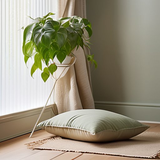Small-Space-Meditation-Corner-Ideas-With-Calming-Color-Palette serene nook