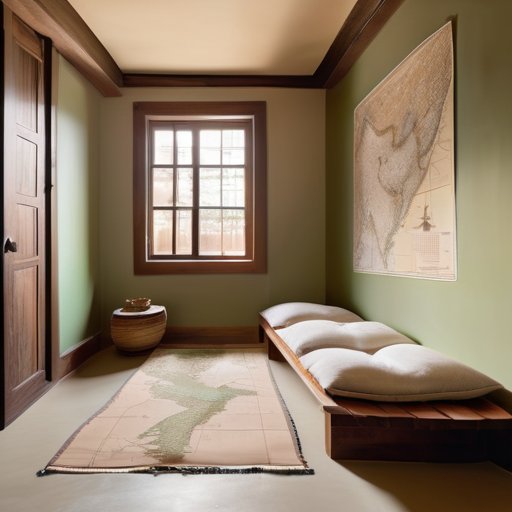 Section 1 cozy meditation nook, natural lighting