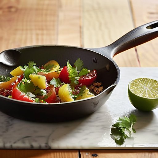 A Flavorful Finale: sizzling chicken salsa skillet