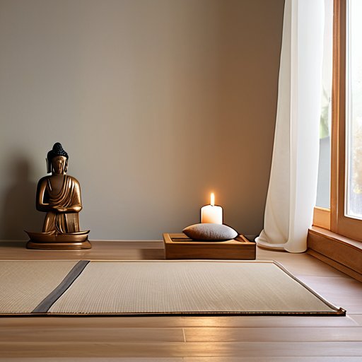 Section 2: serene natural-lit meditation nook
