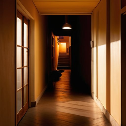 Wrapping It All Up: twilight hallway contemplation