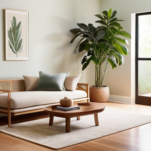 Home wellness sanctuary with soothing decor