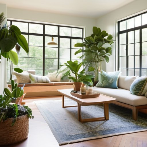 Cozy space featuring indoor plants for wellness