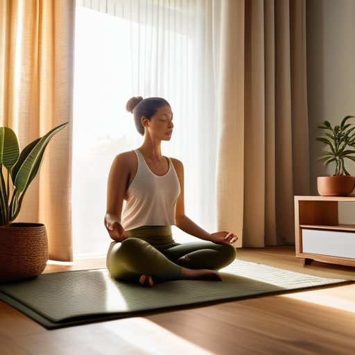 mindful morning routine with balanced sunrise