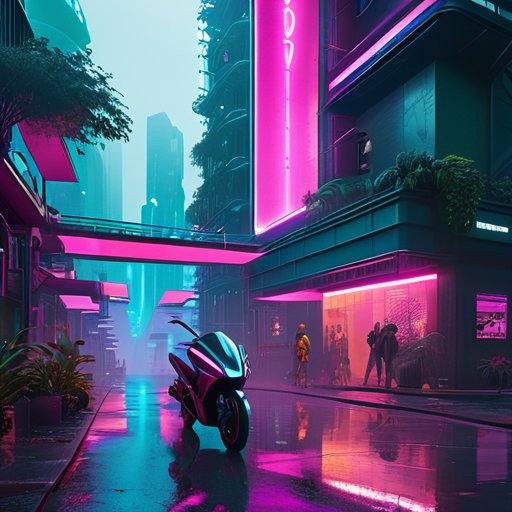 Hopeful cityscape: solarpunk vs cyberpunk future